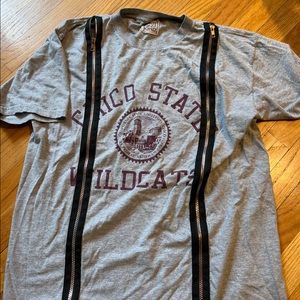 LF Furst of a Kind vintage t shirt with zipper details. One size